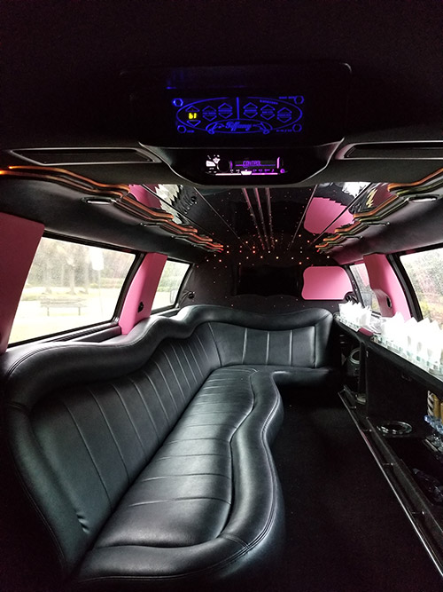 pink limo interior
